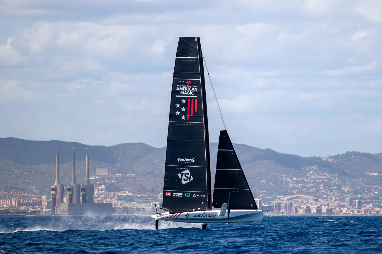 American Magic take to the water in Barcelona