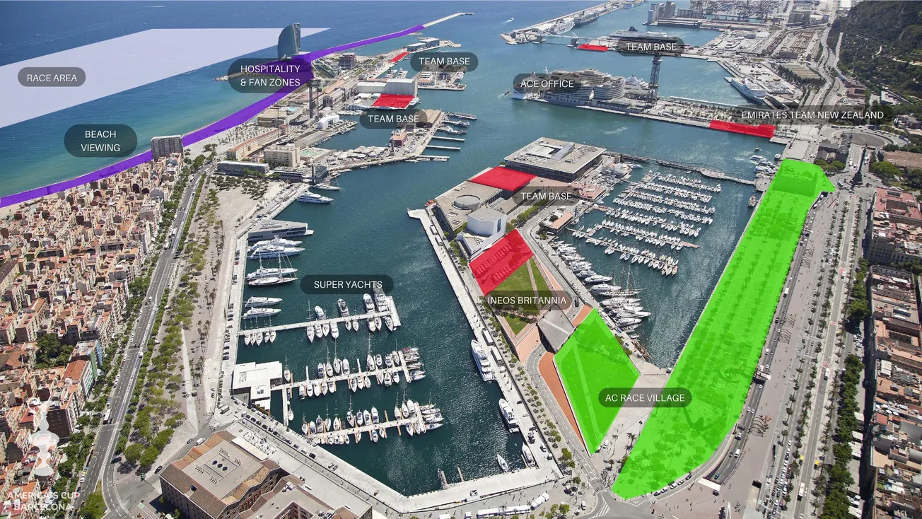 Defender and Challenger first to pick Barcelona team base locations