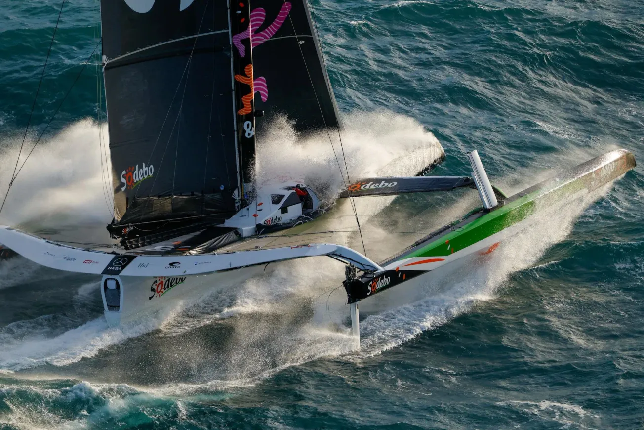 France's Sodebo crew averages 22 knots around the world to set new Jules Verne Trophy record